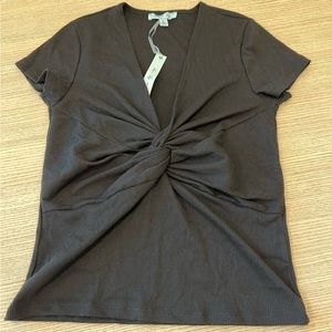 NWT Black V Neck Top